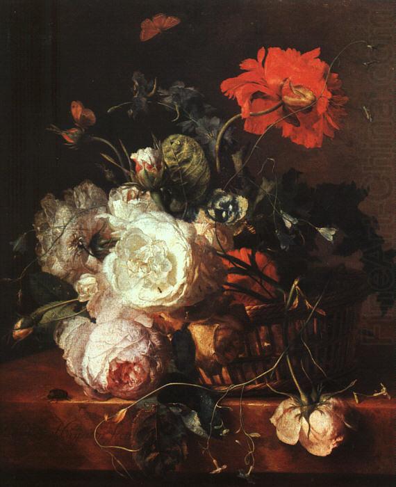 HUYSUM, Jan van Basket of Flowers sf china oil painting image